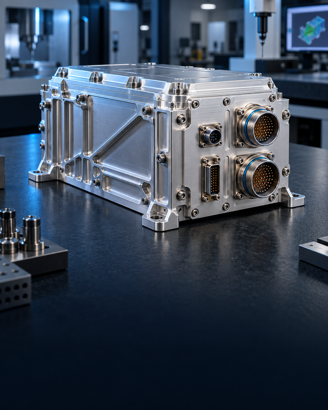 Completed precision electromechanical aerospace module